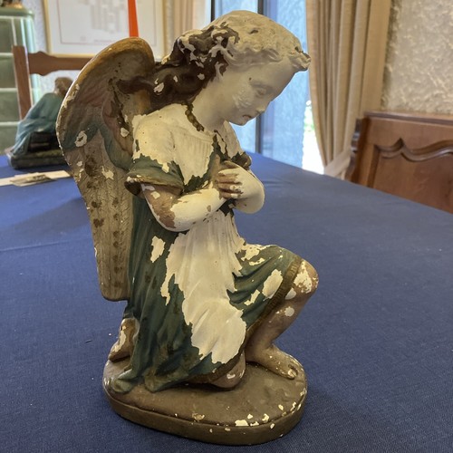 Engel skulptur gips bemalt um - skulptur,