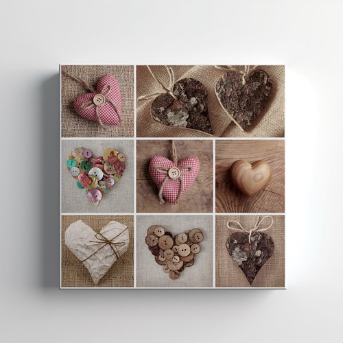 Herzen collage shabby küken - collage,