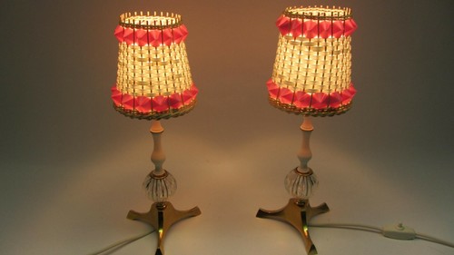 Paar tischlampen 50s 60s - ,