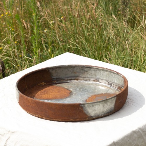 Vintage schale feuerverzinkte - vintage, schale,