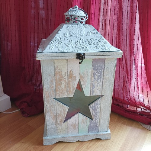 Laterne shabby chick 50cm - laterne,