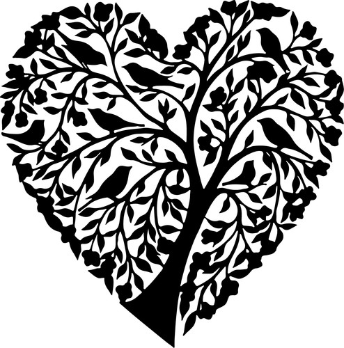 Herz baum aufkleber - aufkleber, sticker